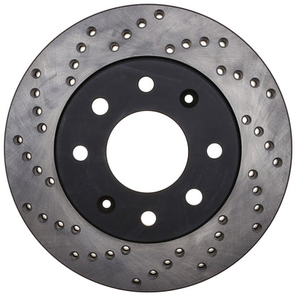 StopTech Sport Cross Drilled Brake Rotor; Front Right