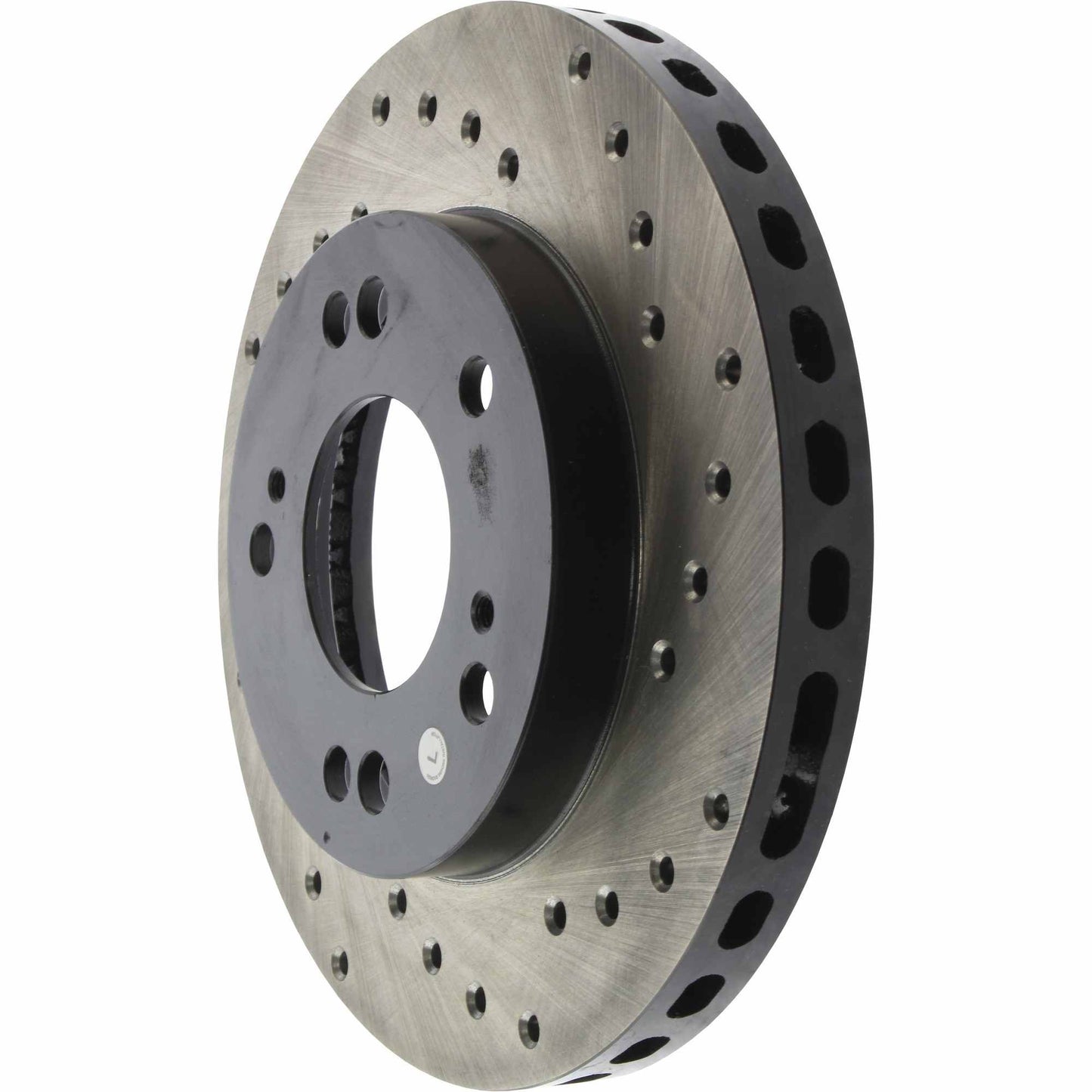 StopTech Sport Cross Drilled Brake Rotor; Front Left