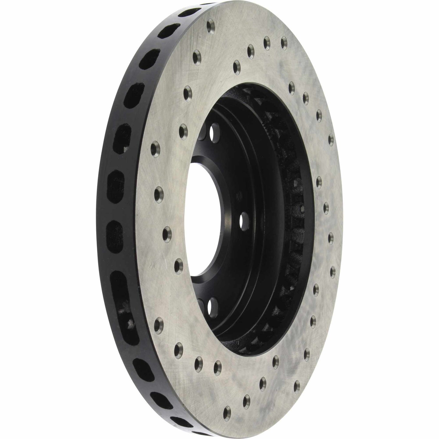 StopTech Sport Cross Drilled Brake Rotor; Front Left