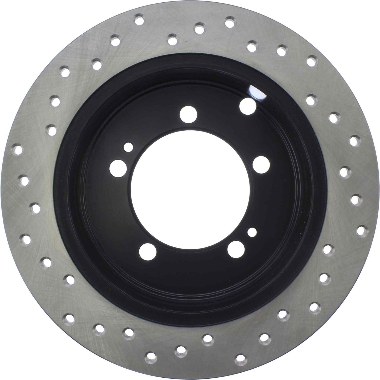 StopTech Sport Cross Drilled Brake Rotor; Rear Left