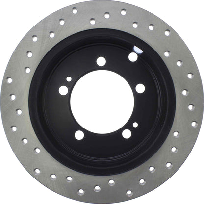 StopTech Sport Cross Drilled Brake Rotor; Rear Left