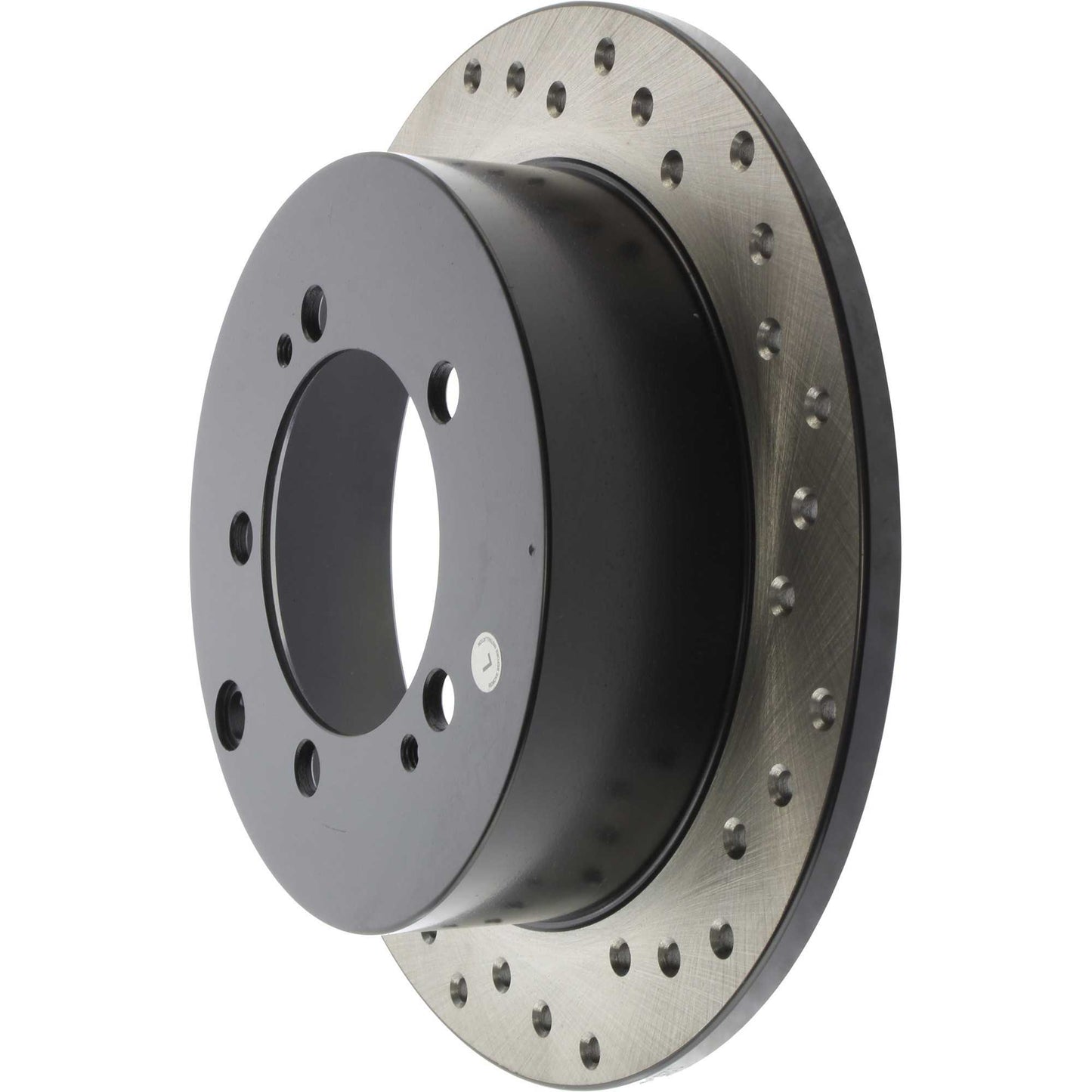 StopTech Sport Cross Drilled Brake Rotor; Rear Left