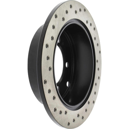 StopTech Sport Cross Drilled Brake Rotor; Rear Left