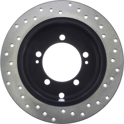 StopTech Sport Cross Drilled Brake Rotor; Rear Right
