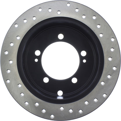 StopTech Sport Cross Drilled Brake Rotor; Rear Right