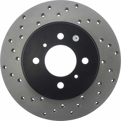 StopTech Sport Cross Drilled Brake Rotor; Front Right