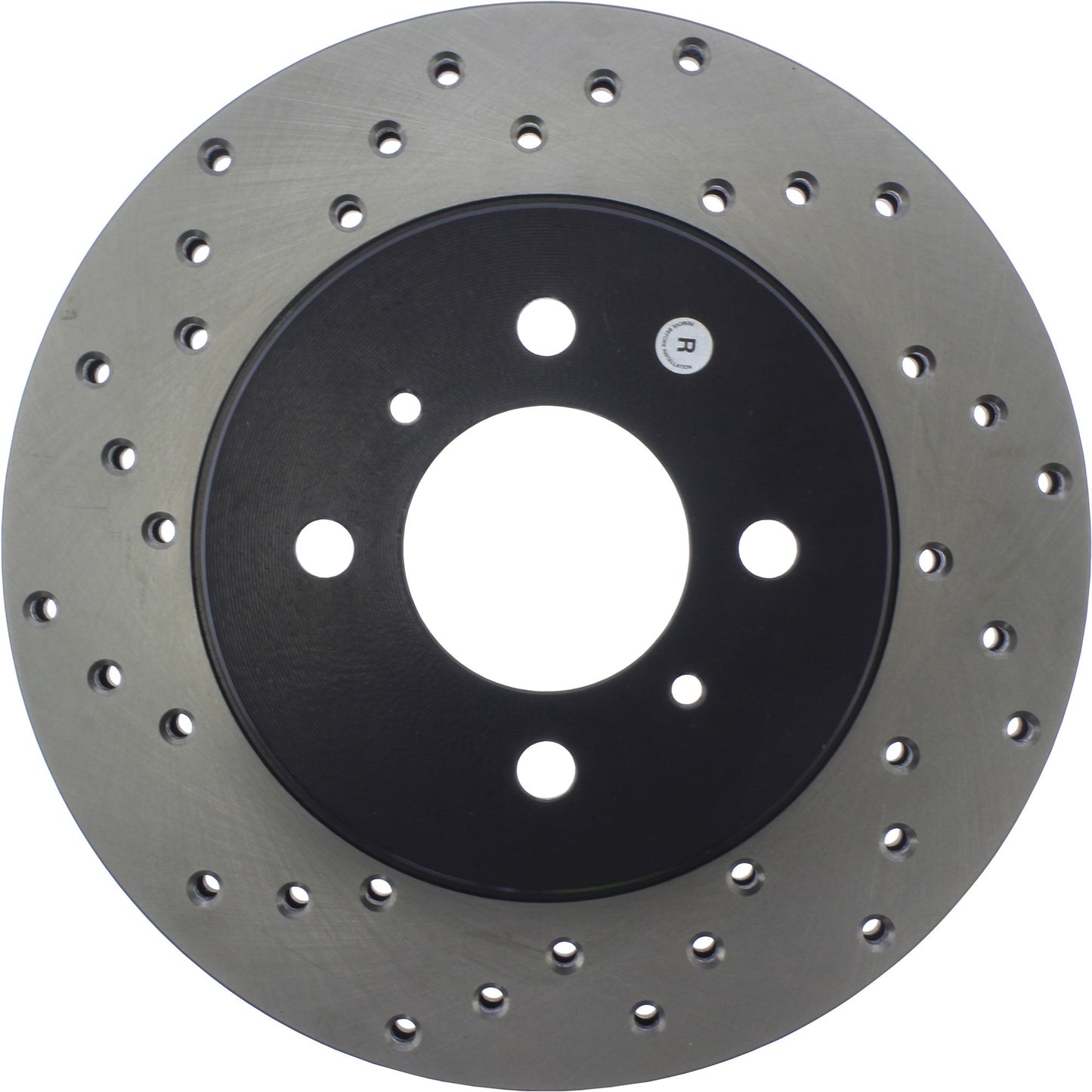 StopTech Sport Cross Drilled Brake Rotor; Front Right