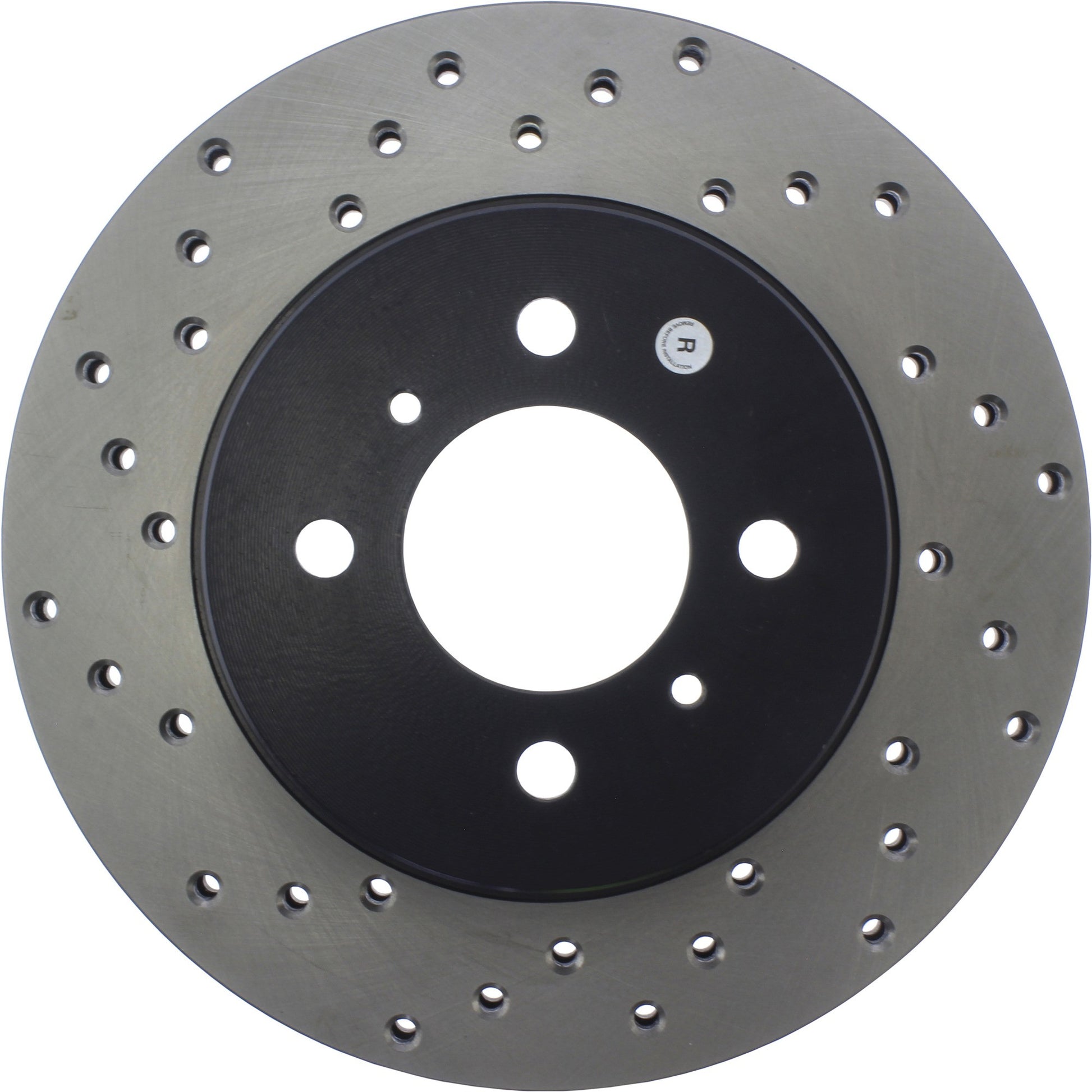 StopTech Sport Cross Drilled Brake Rotor; Front Right