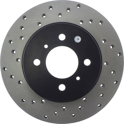 StopTech Sport Cross Drilled Brake Rotor; Front Right