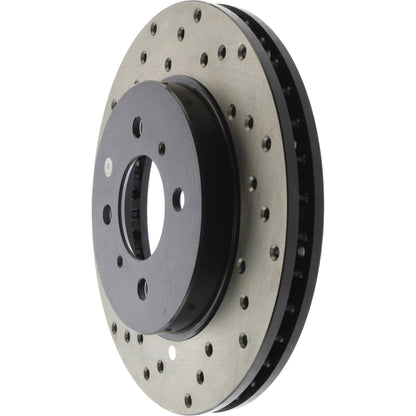 StopTech Sport Cross Drilled Brake Rotor; Front Right