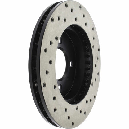 StopTech Sport Cross Drilled Brake Rotor; Front Right