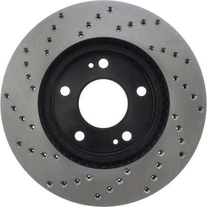 StopTech Sport Cross Drilled Brake Rotor; Front Left