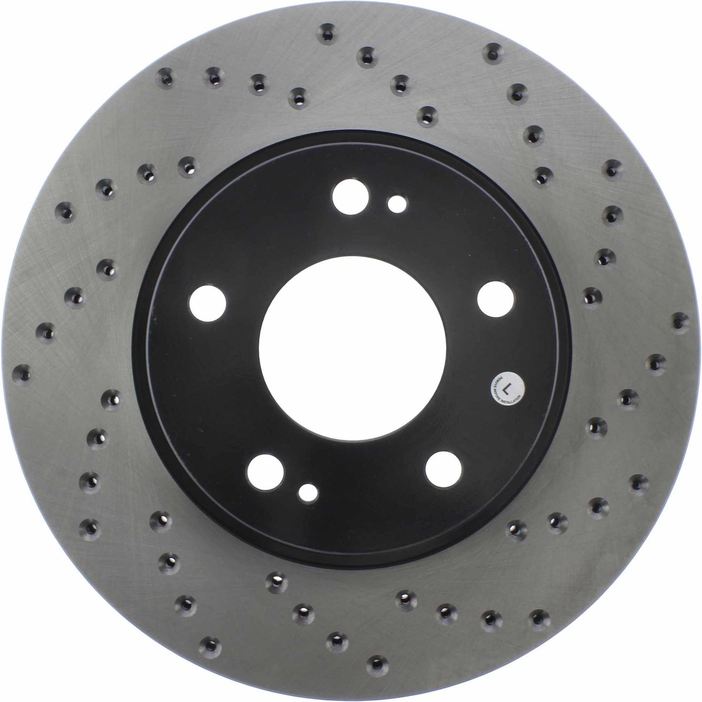 StopTech Sport Cross Drilled Brake Rotor; Front Left