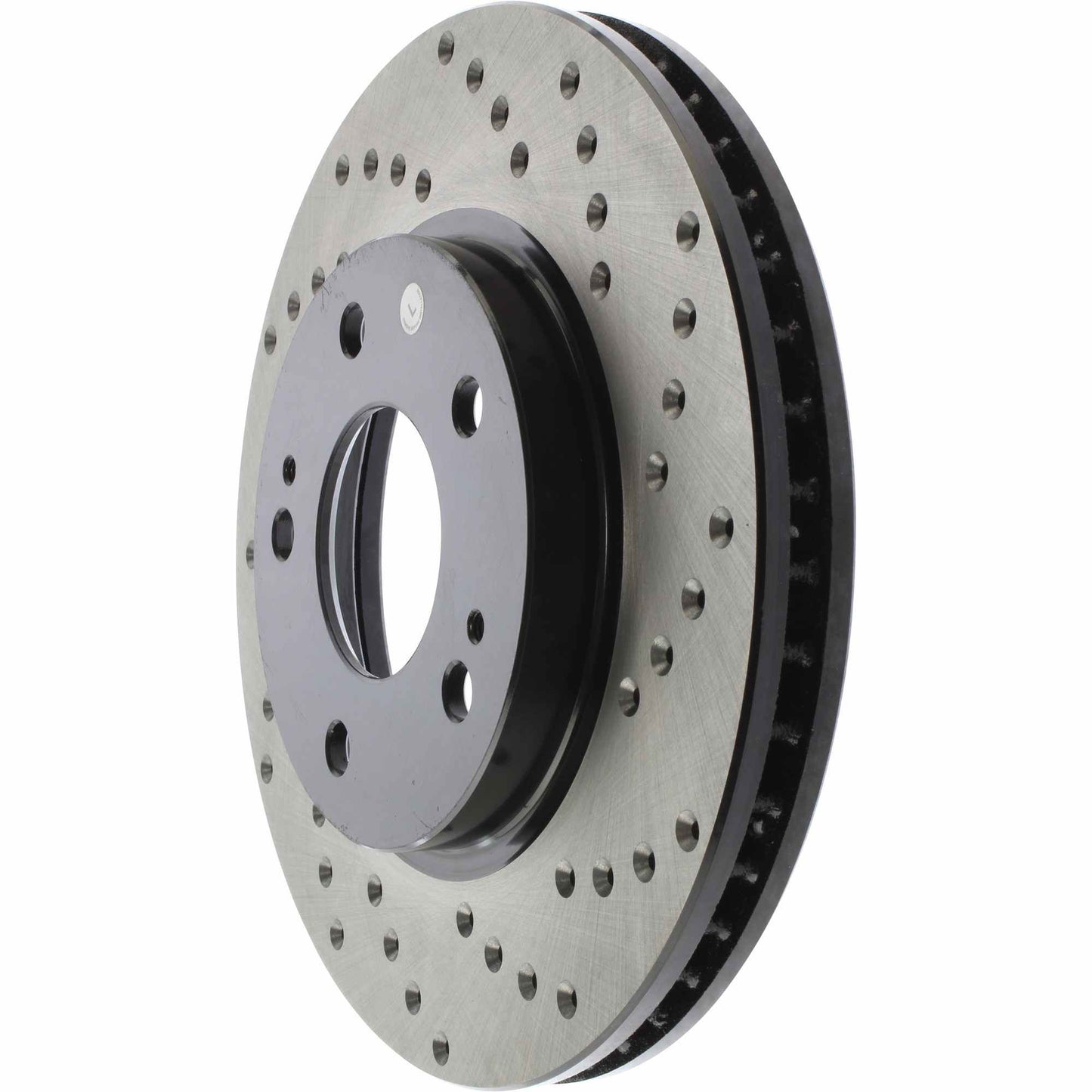 StopTech Sport Cross Drilled Brake Rotor; Front Left
