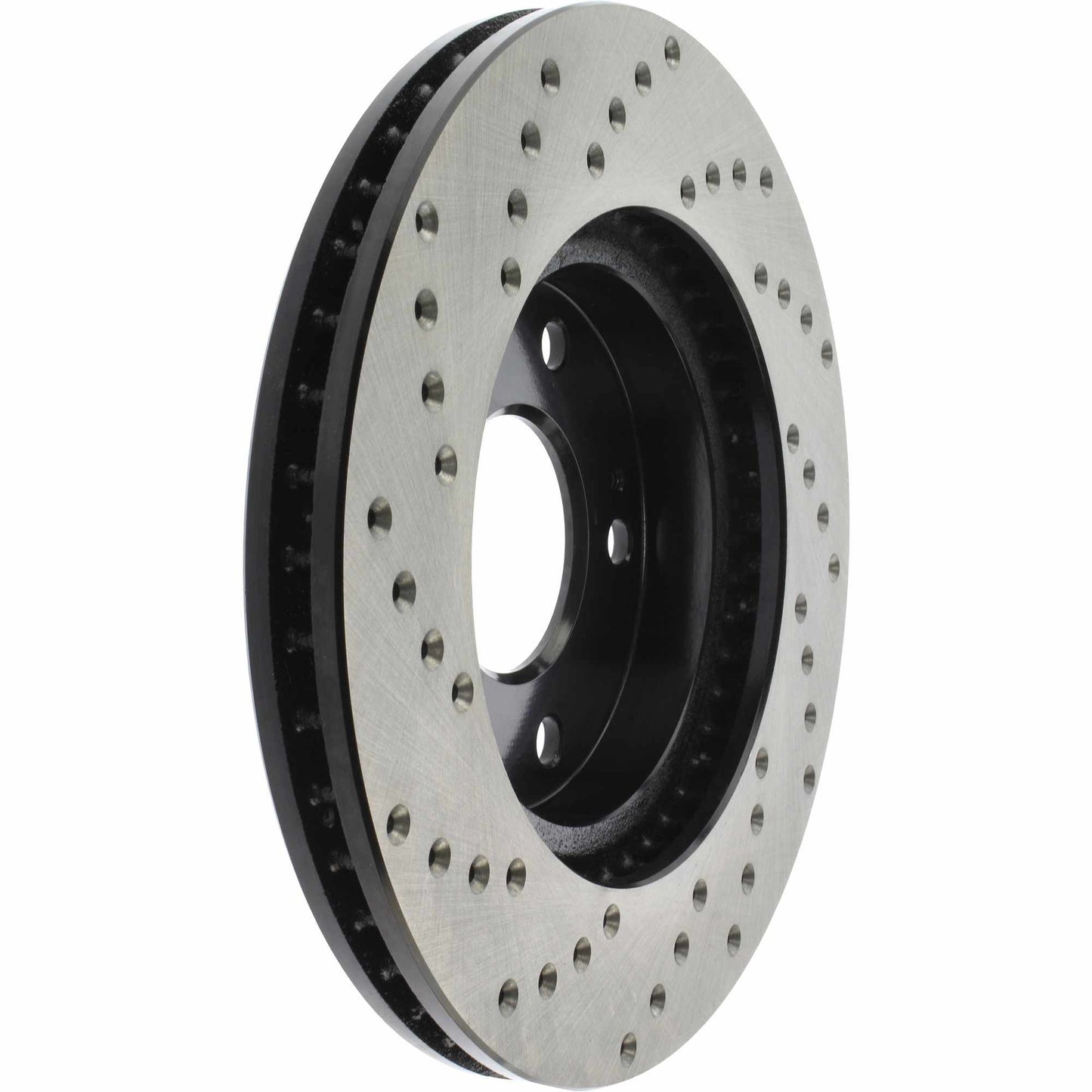 StopTech Sport Cross Drilled Brake Rotor; Front Left
