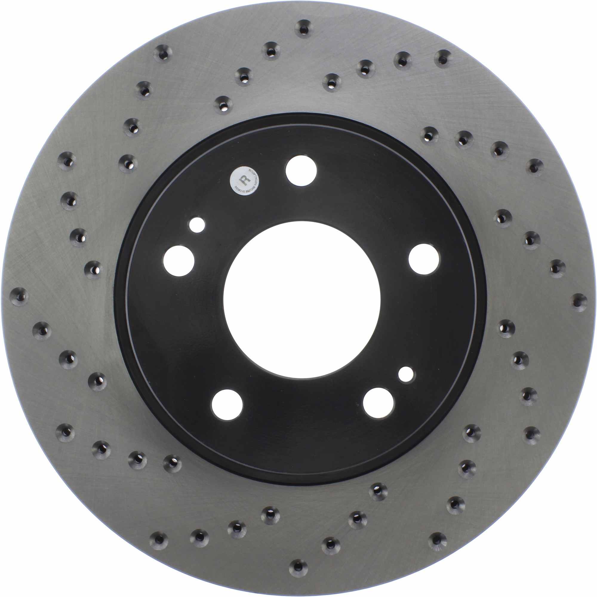 StopTech Sport Cross Drilled Brake Rotor; Front Right