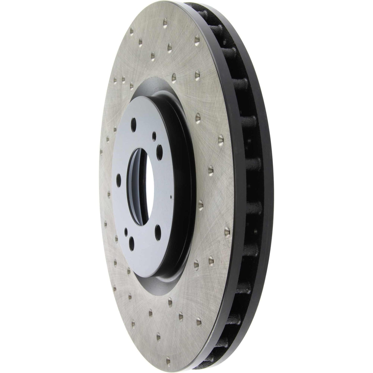 StopTech 03-06 Mitsubishi Lancer Evo AWD Drilled Left Front Rotor 128.46064L