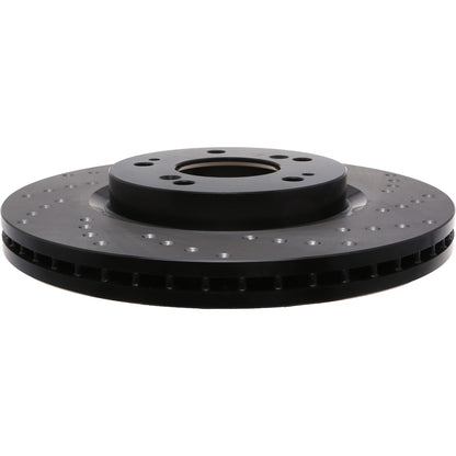 StopTech Sport Cross Drilled Brake Rotor; Front Left