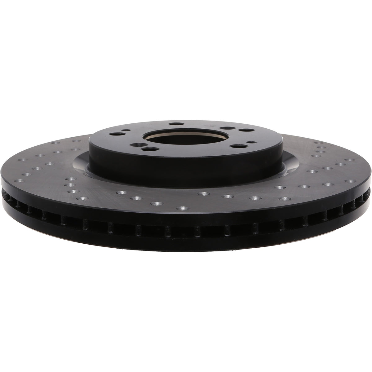StopTech Sport Cross Drilled Brake Rotor; Front Left