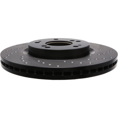 StopTech Sport Cross Drilled Brake Rotor; Front Left