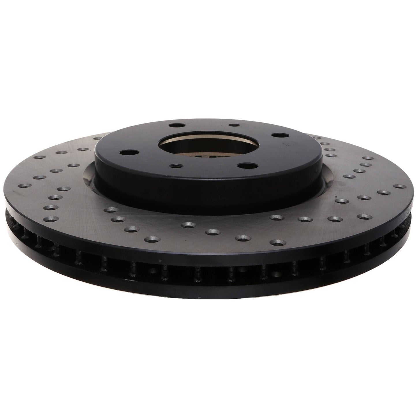 StopTech Sport Cross Drilled Brake Rotor; Front Left