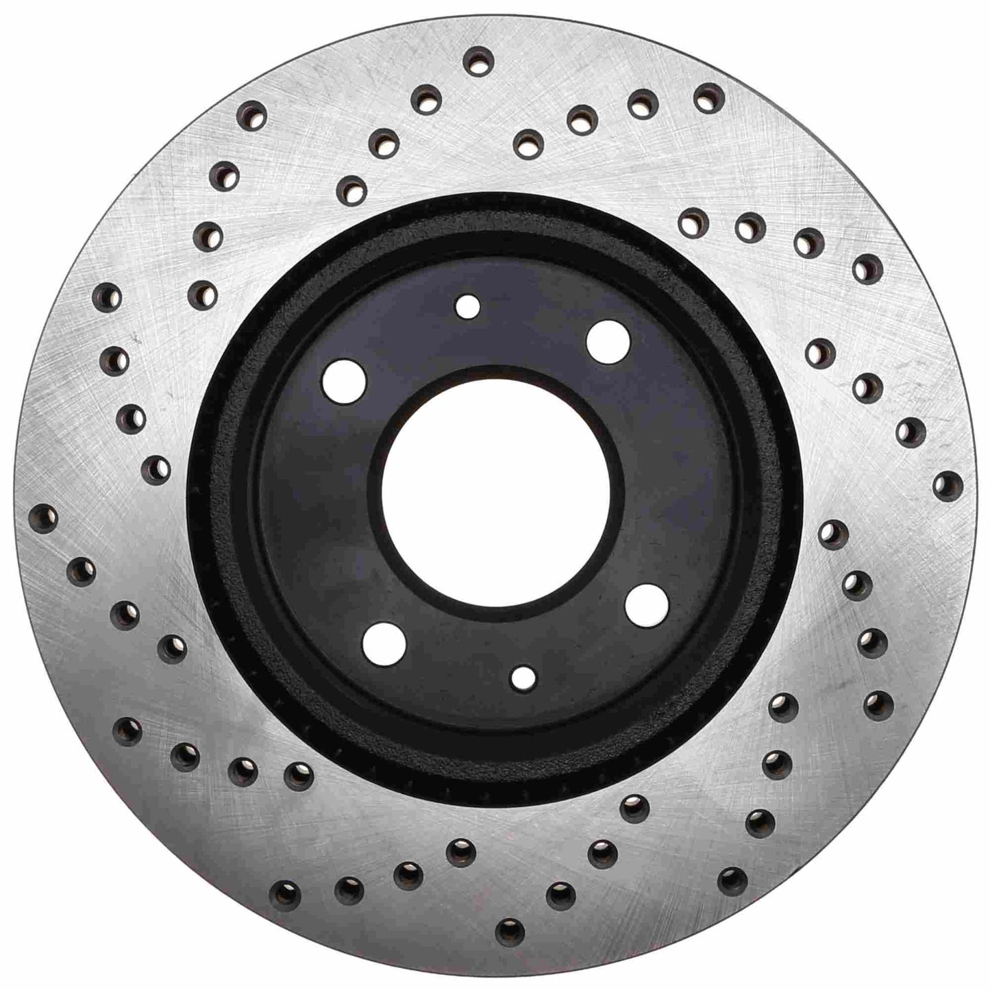 StopTech Sport Cross Drilled Brake Rotor; Front Left