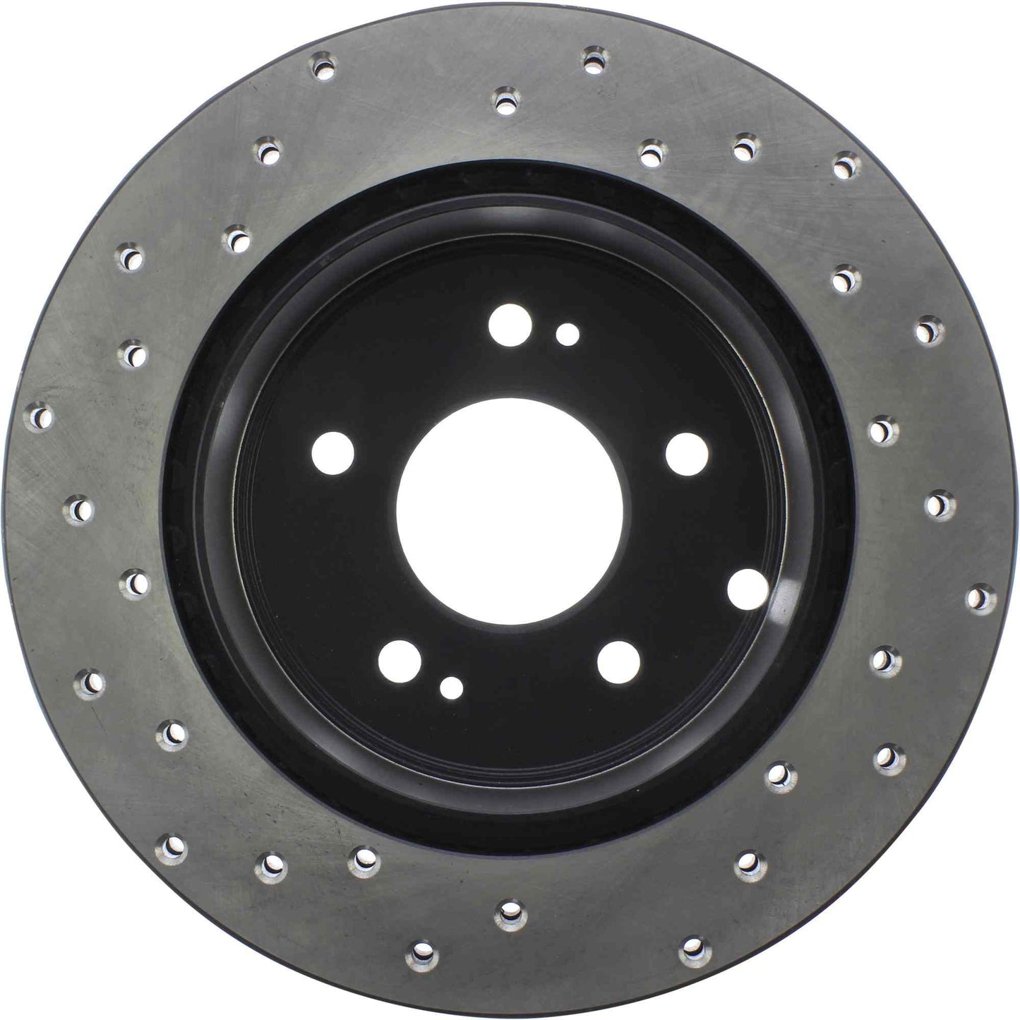 StopTech Sport Cross Drilled Brake Rotor; Rear Left