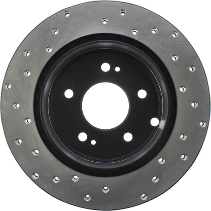 StopTech Sport Cross Drilled Brake Rotor; Rear Left