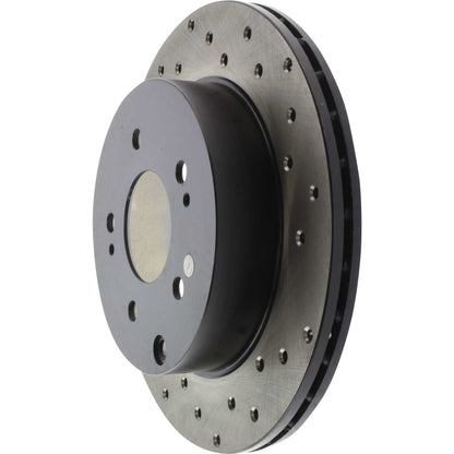 StopTech Sport Cross Drilled Brake Rotor; Rear Left
