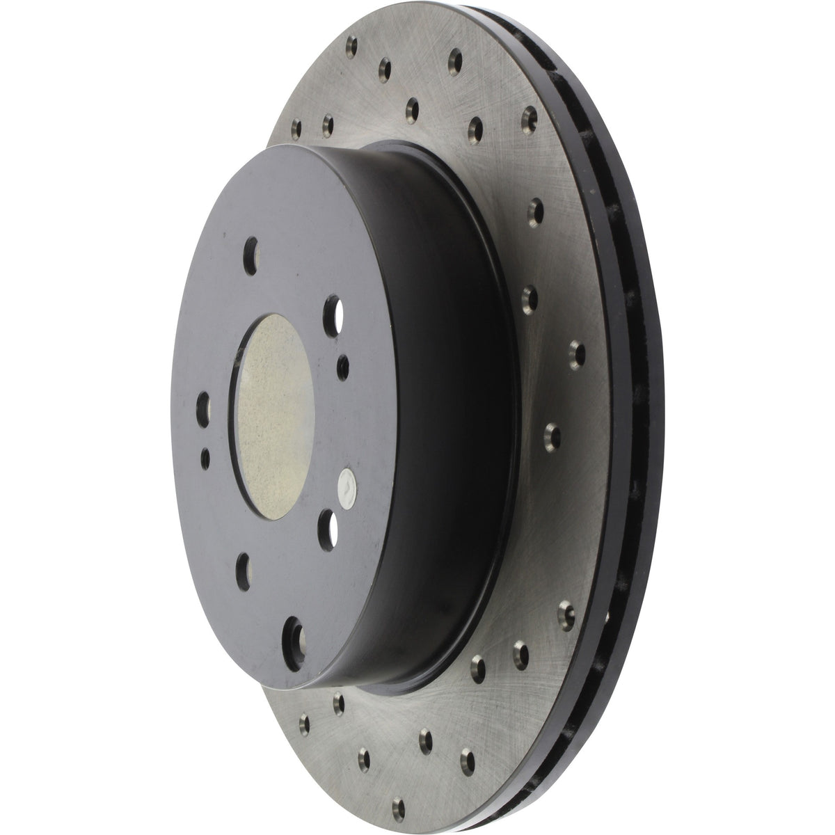 StopTech Sport Cross Drilled Brake Rotor; Rear Left
