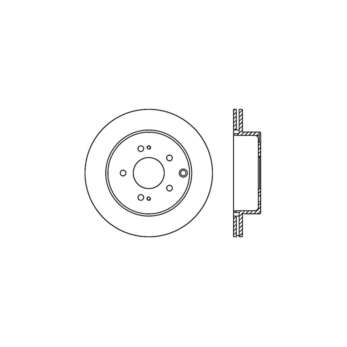 StopTech  Sport Cross Drilled Brake Rotor; Rear Right