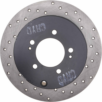 StopTech Sport Cryo Cross Drilled Brake Rotor; Rear Left
