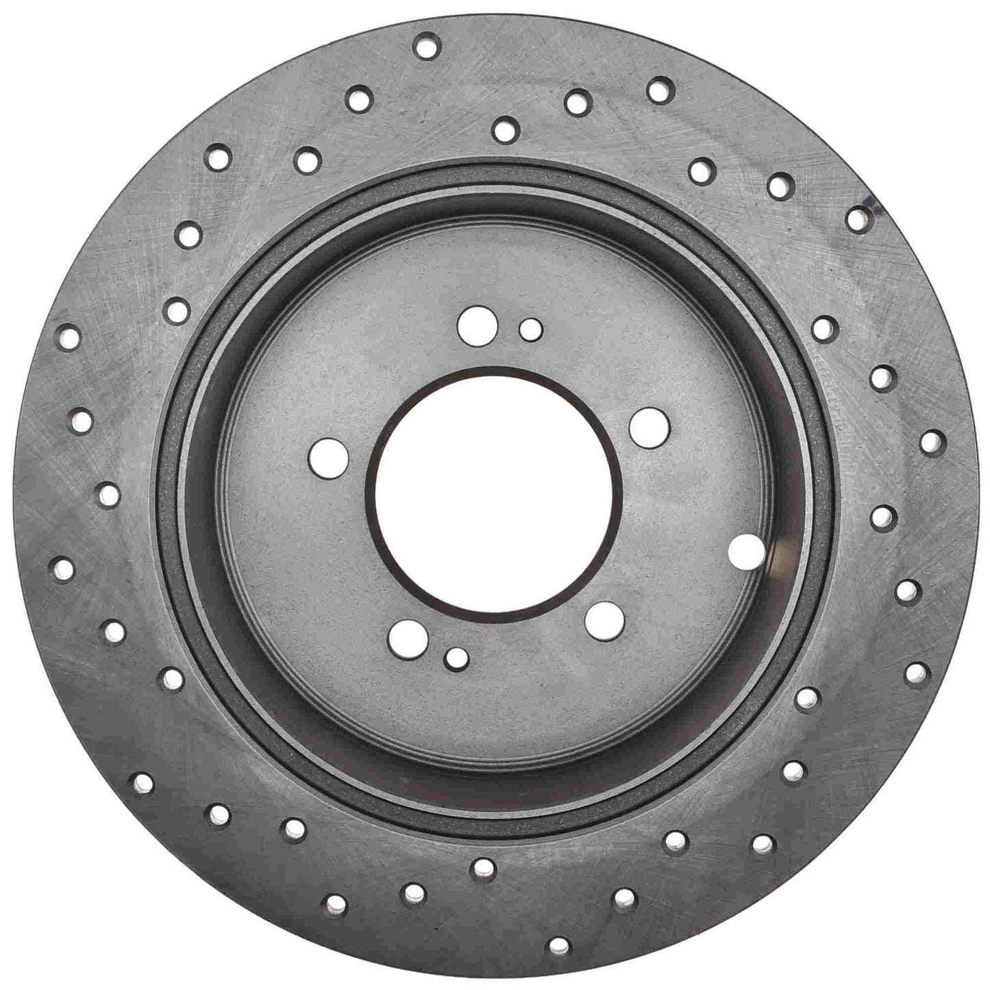 StopTech Sport Cross Drilled Brake Rotor; Rear Left