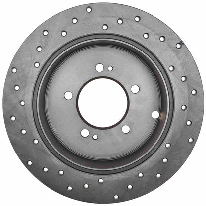 StopTech Sport Cross Drilled Brake Rotor; Rear Left
