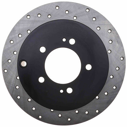 StopTech Sport Cross Drilled Brake Rotor; Rear Left