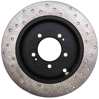 StopTech Sport Cross Drilled Brake Rotor; Rear Right