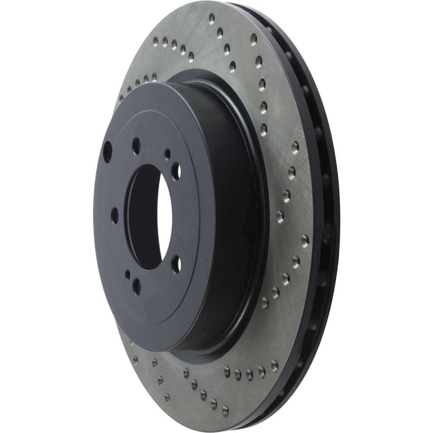 StopTech Sport Cross Drilled Brake Rotor; Rear Left