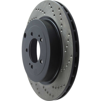 StopTech Sport Cross Drilled Brake Rotor; Rear Left