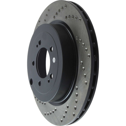 StopTech Sport Cross Drilled Brake Rotor; Rear Right