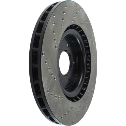 StopTech Sport Cryo Cross Drilled Brake Rotor; Front Left