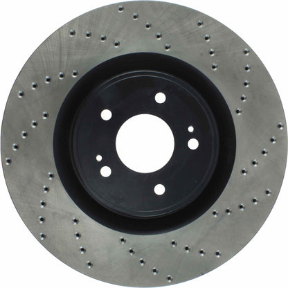 StopTech Sport Cross Drilled Brake Rotor; Front Left