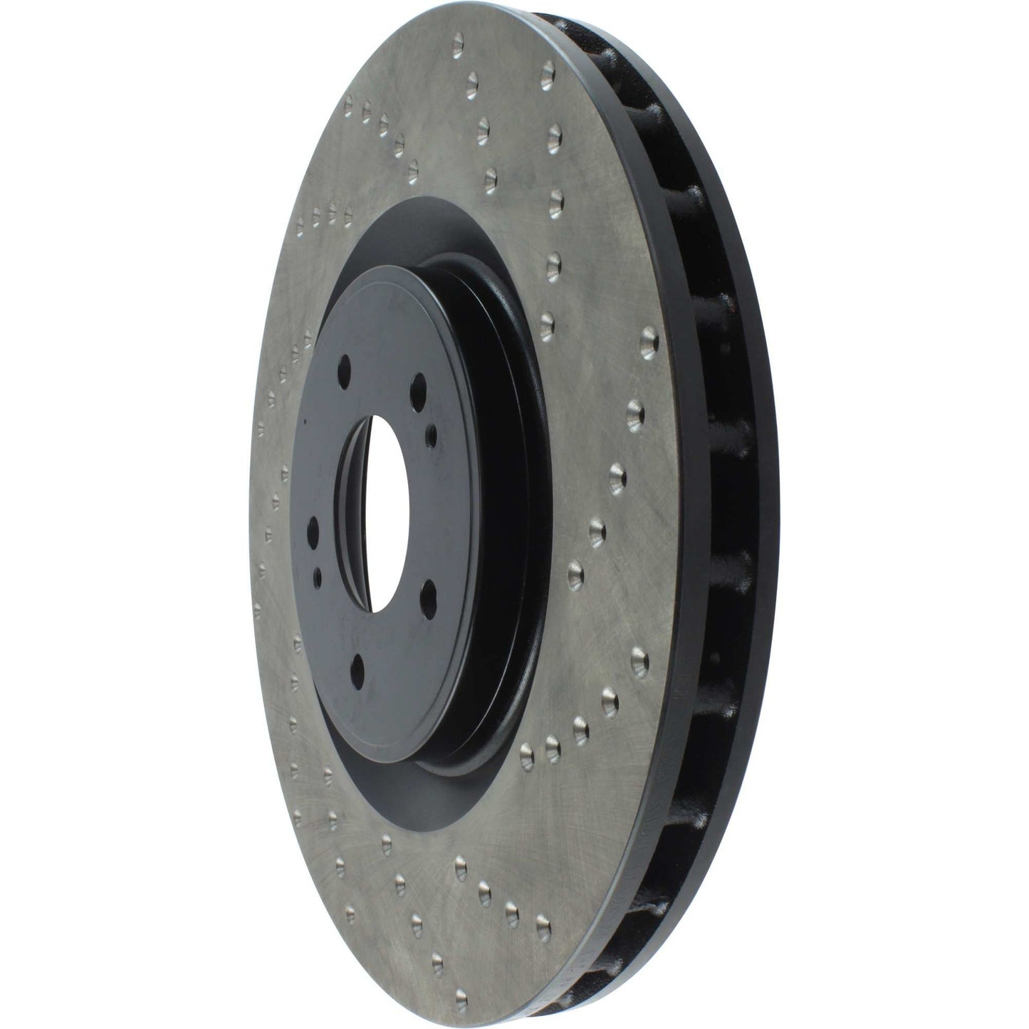 StopTech Sport Cross Drilled Brake Rotor; Front Left