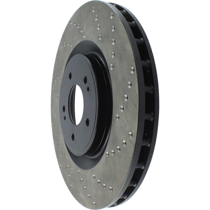 StopTech Sport Cross Drilled Brake Rotor; Front Left