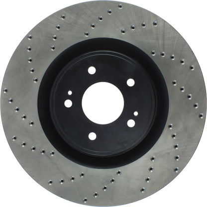 StopTech Sport Cross Drilled Brake Rotor; Front Right