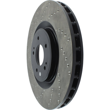 StopTech Sport Cross Drilled Brake Rotor; Front Right