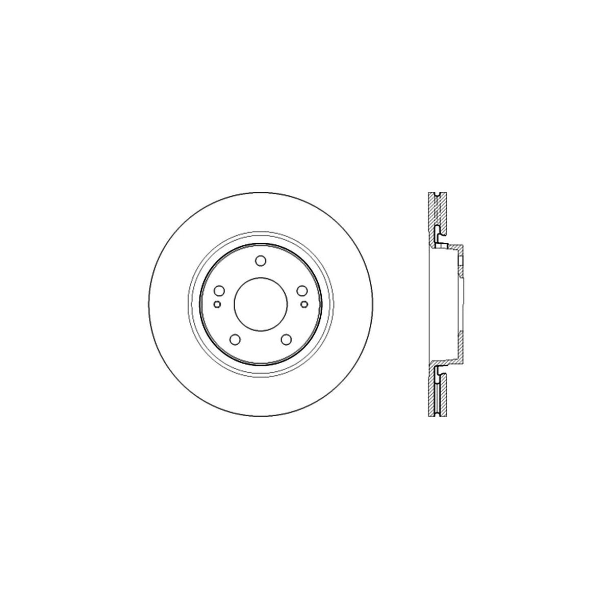 StopTech Sport Cross Drilled Brake Rotor; Front Left