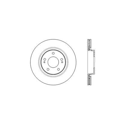 StopTech Sport Cross Drilled Brake Rotor; Front Left