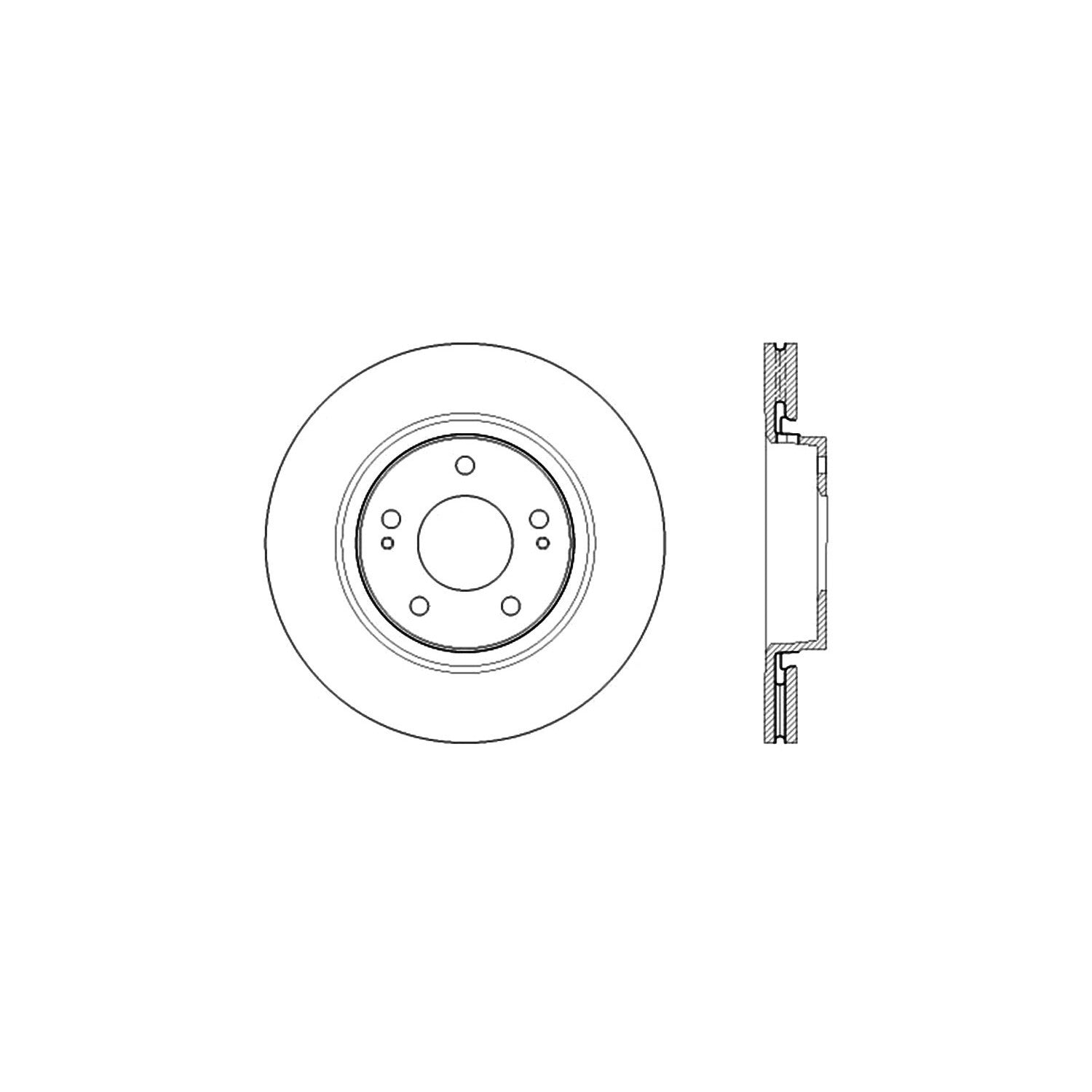 StopTech Sport Cross Drilled Brake Rotor; Front Right