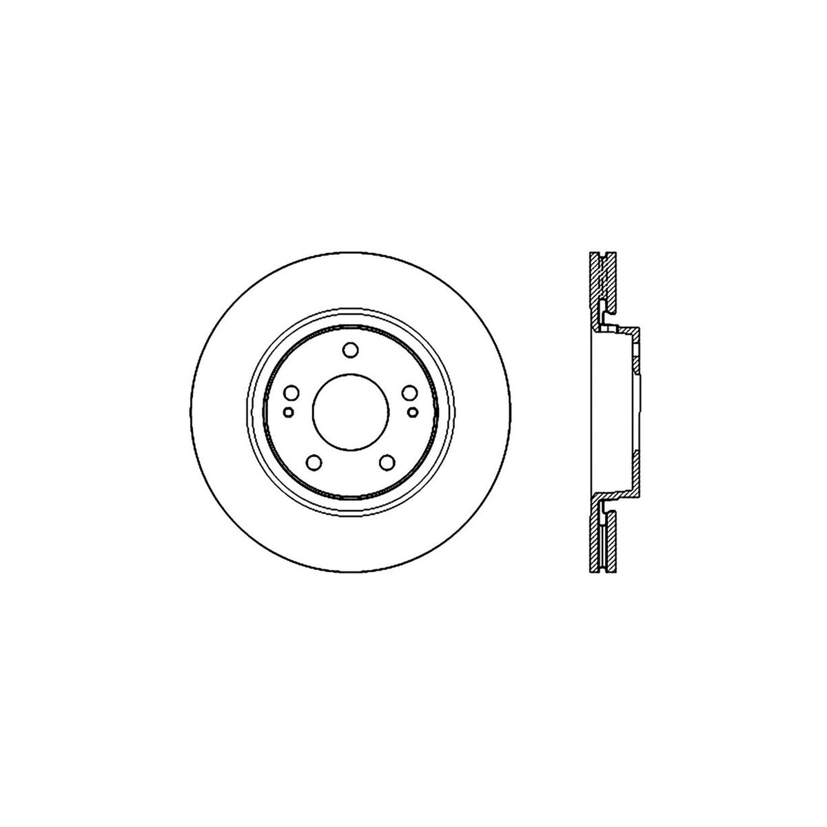 StopTech Sport Cross Drilled Brake Rotor; Front Right