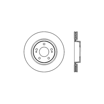 StopTech Sport Cross Drilled Brake Rotor; Front Right